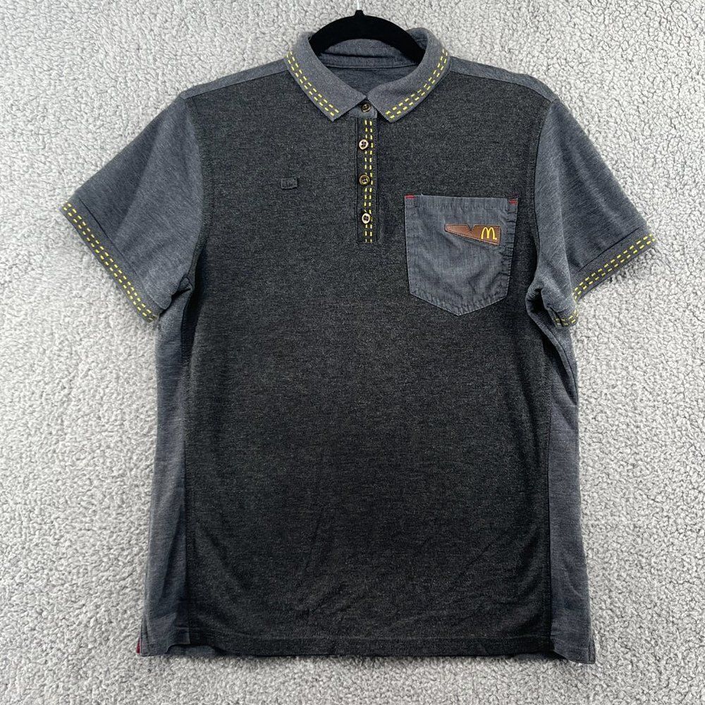 Timeless Elements For McDonalds Uniform Polo Shirt Womens Gray